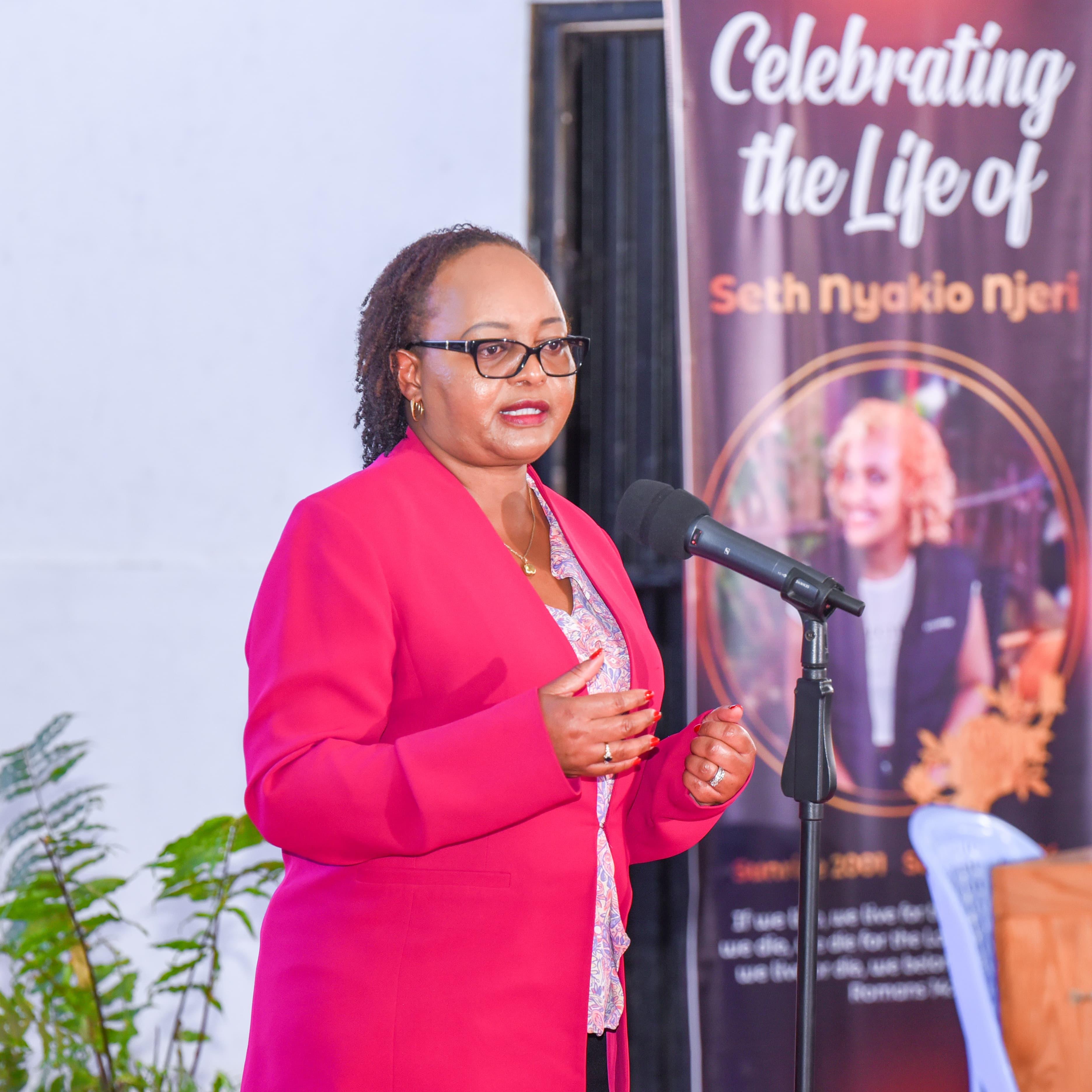 Waiguru graces Seth Nyakio's burial, urges cops to end femicide