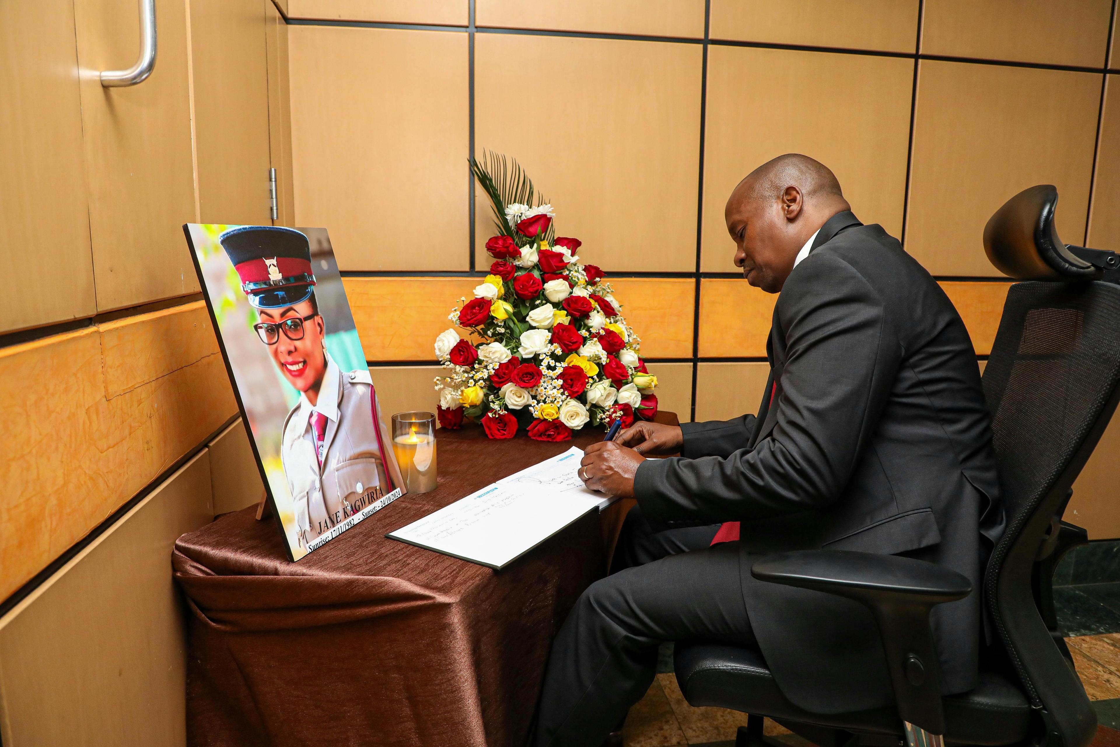 [PHOTOS] Kindiki mourns late cop Jane Kagwiria