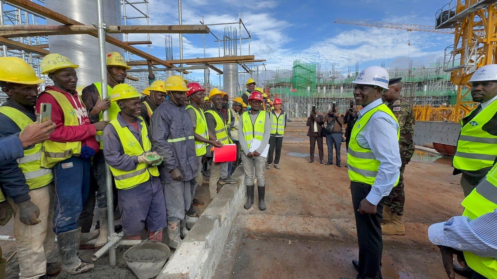 Good progress, says Ruto as he inspects Talanta Stadium