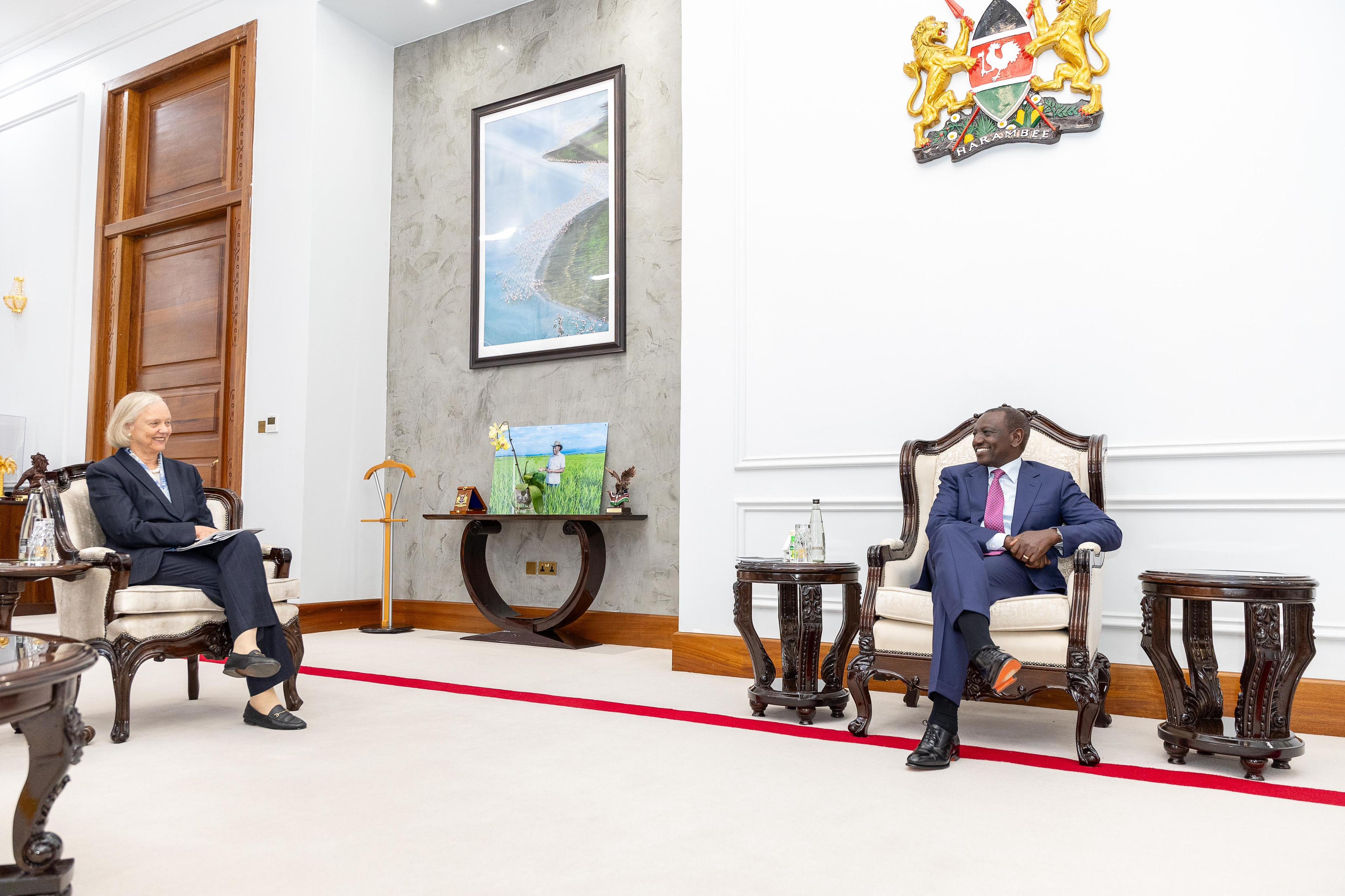 PHOTOS: Ruto bids farewell to outgoing US envoy Whitman