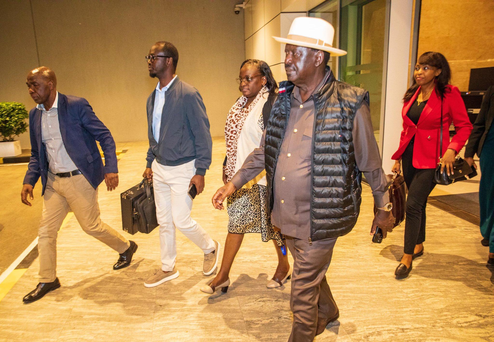 [PHOTOS] Raila arrives in Addis Ababa to launch AUC bid