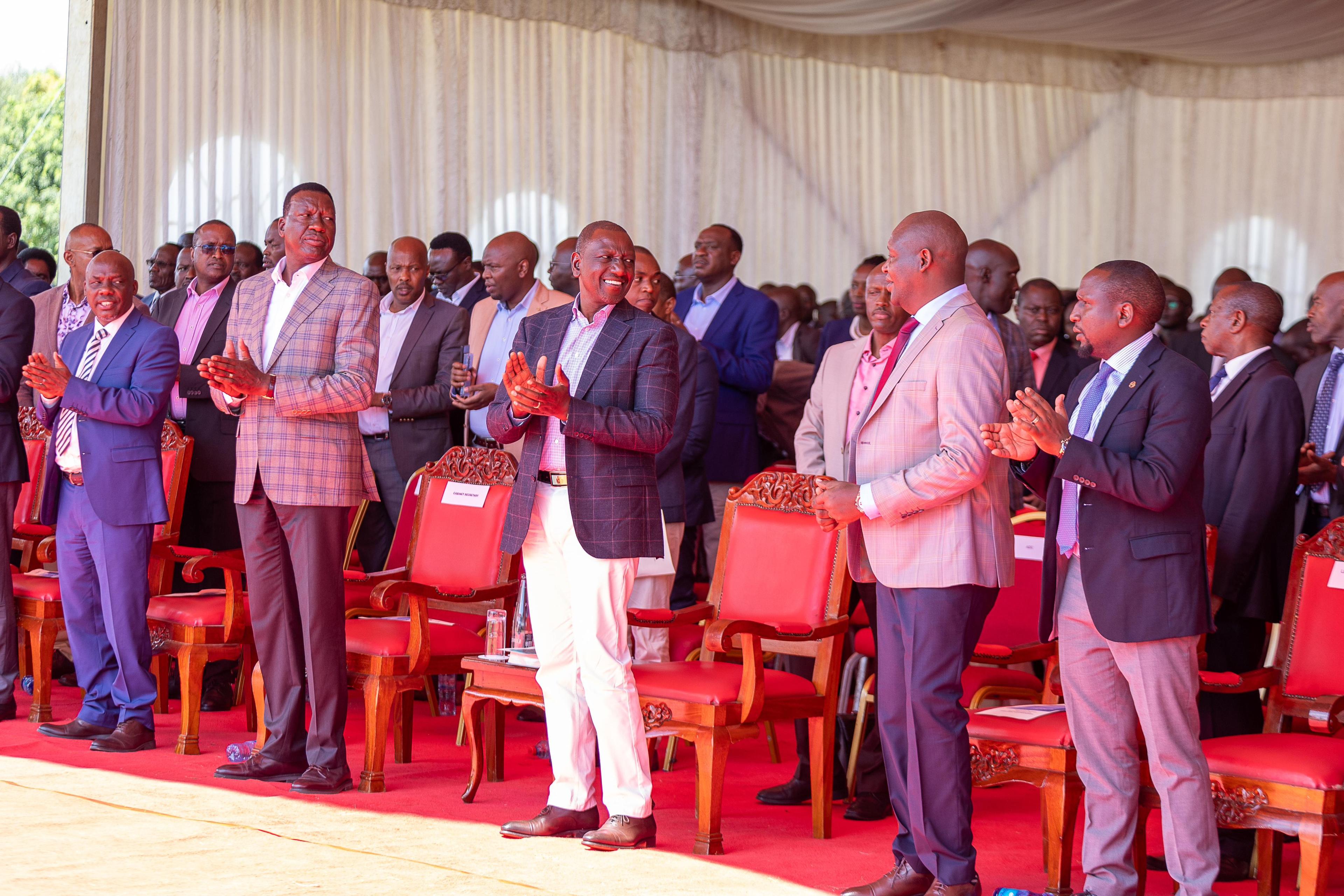 [PHOTOS] Ruto arrives at interdenominational service at Kipsitet Primary School