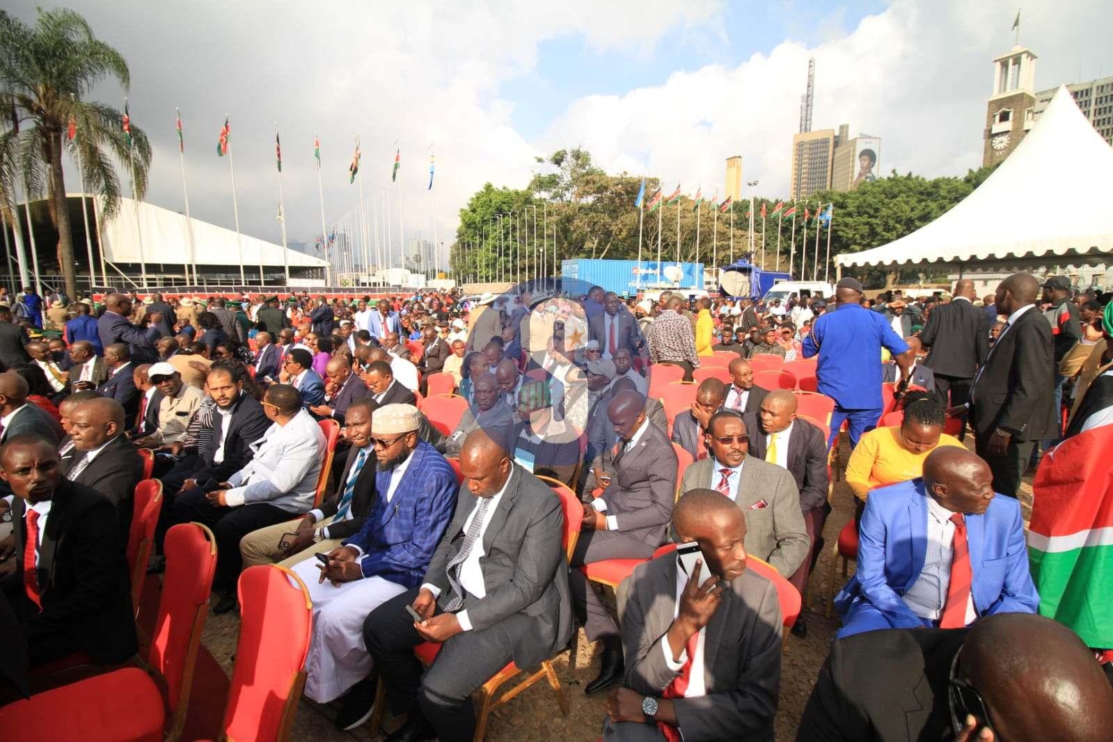 [PHOTOS] Kenyans throng KICC for Kindiki's swearing in