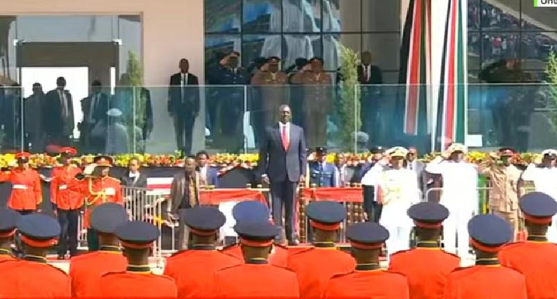 Ruto arrives at Uhuru Gardens for Jamhuri Day