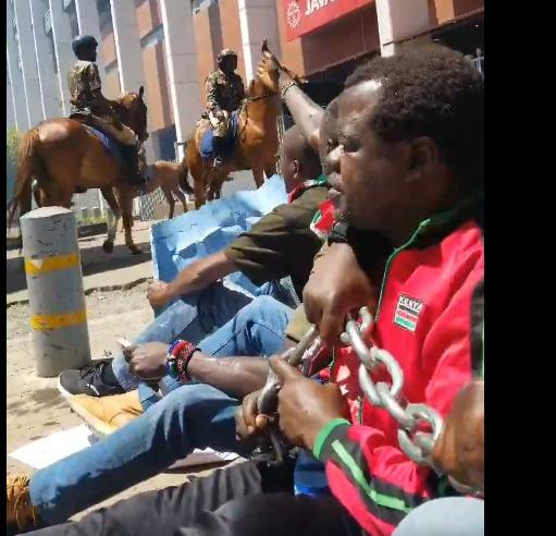 Police use Horses to disperse protesters in anti-abduction demos