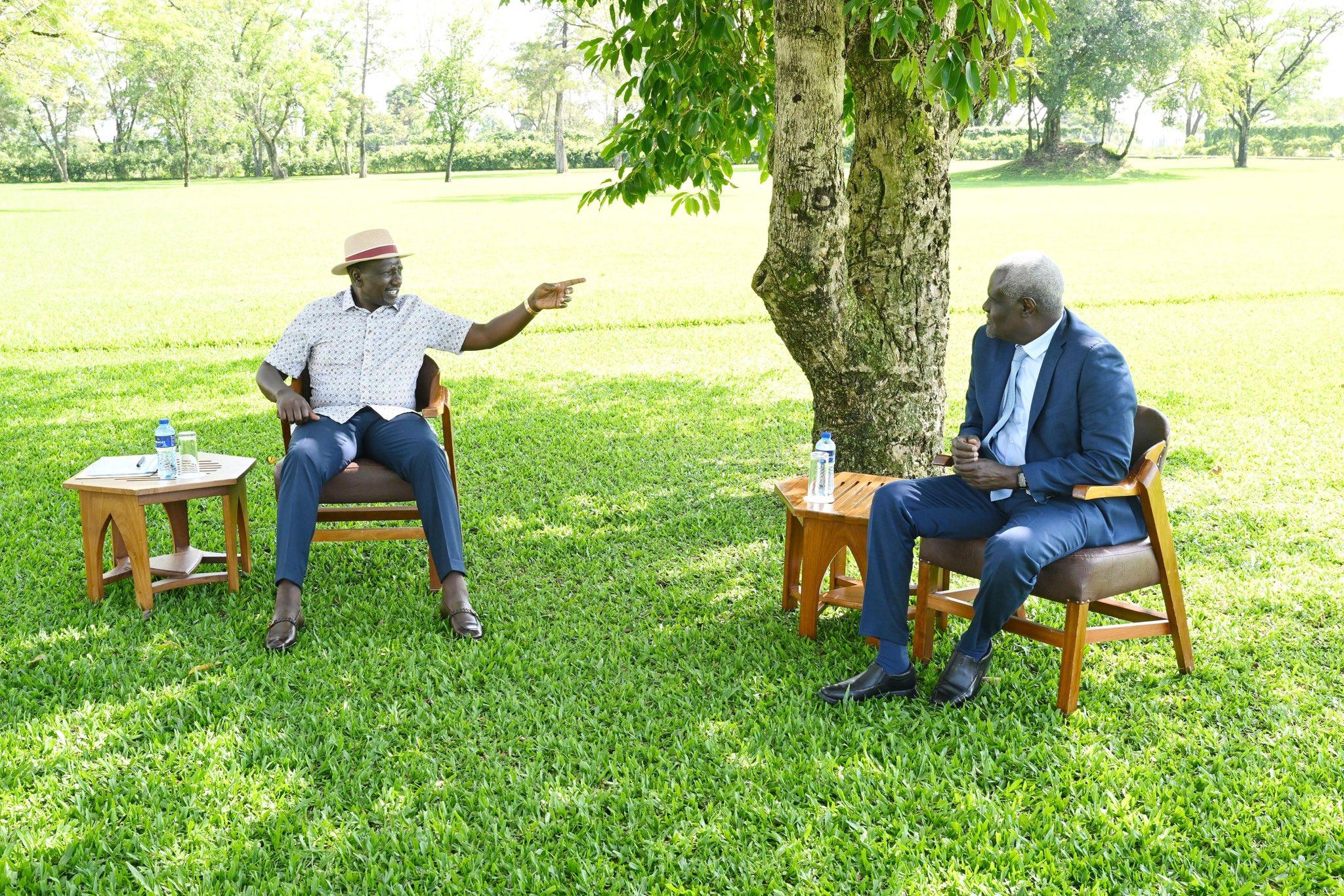 [PHOTOS] Ruto hosts AUC chairperson Moussa Faki in Kilgoris