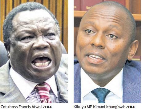 Petitioners want Ichung’wah, Atwoli summoned over abduction remarks