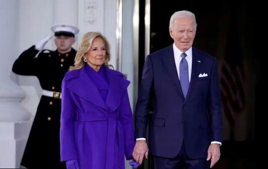 Jill Biden keeps it blue for Trump inauguration