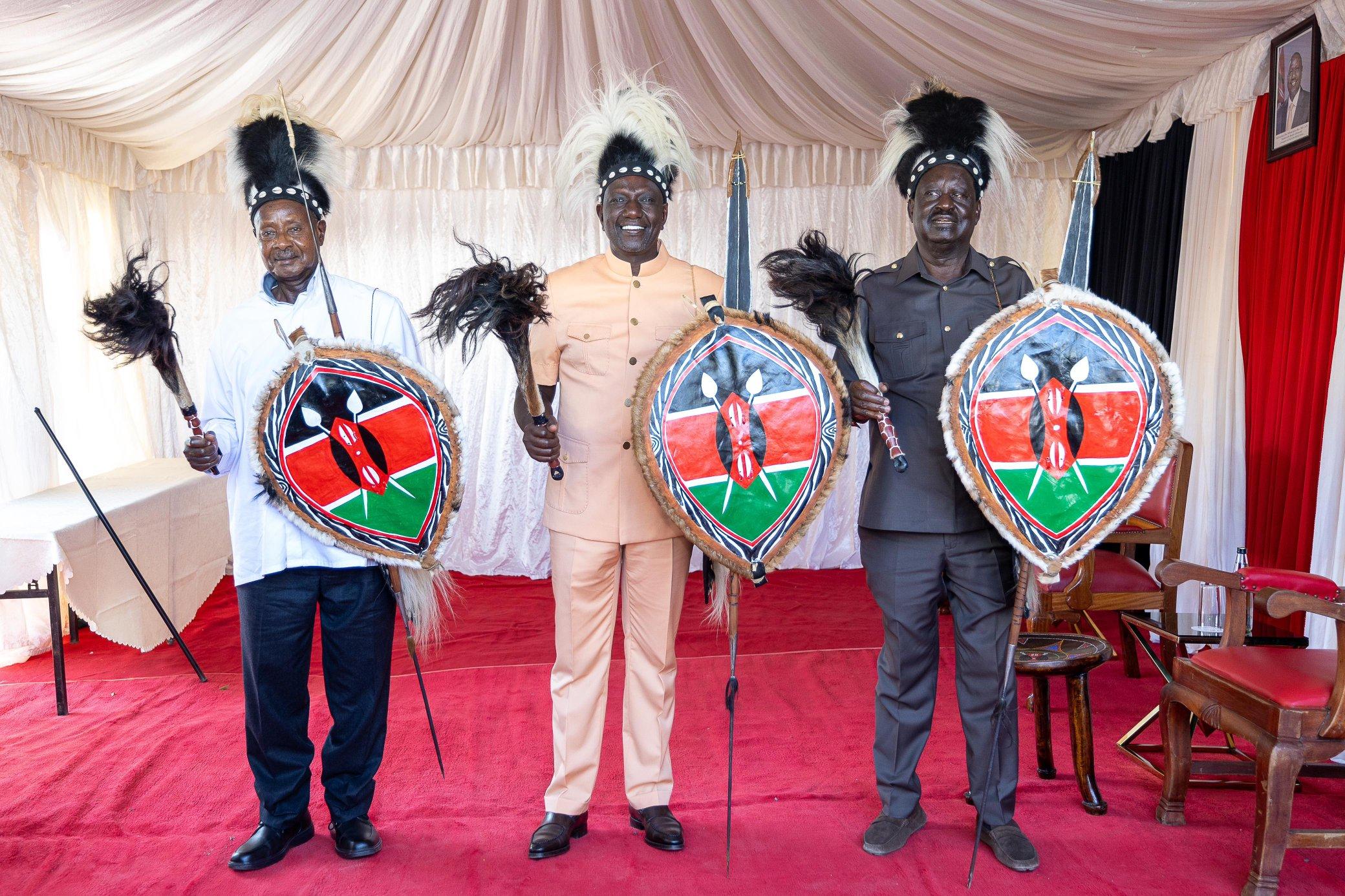 Ruto, Museveni installed as Luo elders in cultural festival