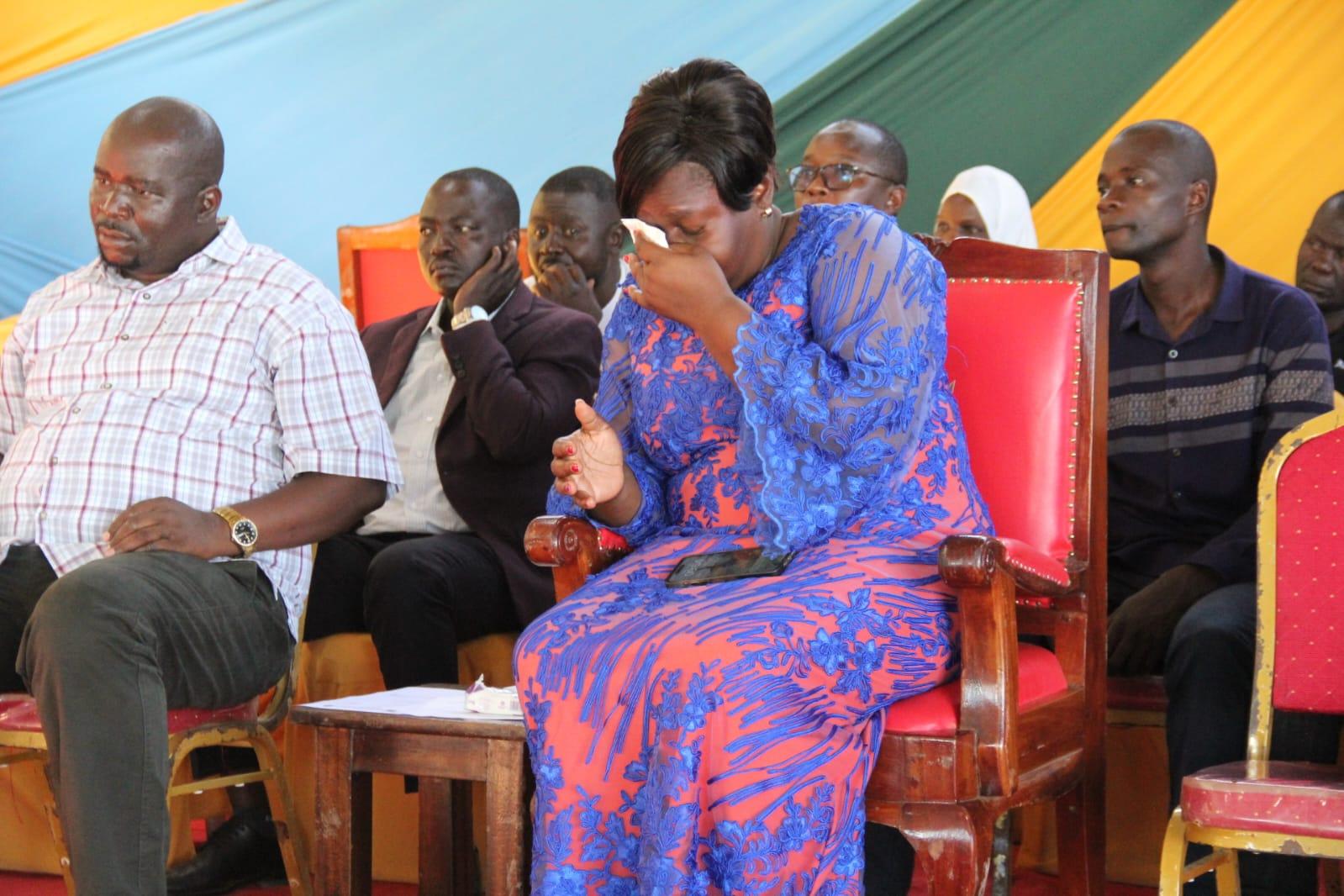 Governor Wanga moved to tears by widow's struggle to fund children's education