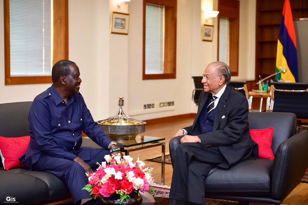 AUC chair campaigns: Raila hosted by Mauritius PM