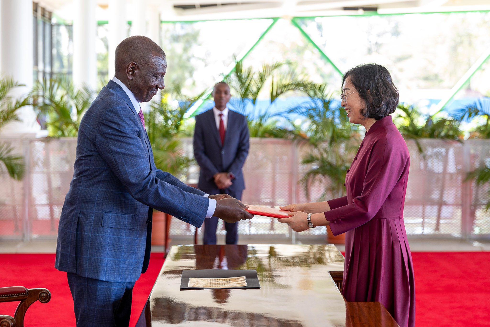 Ruto receives new Chinese envoy Guo Haiyan's credentials