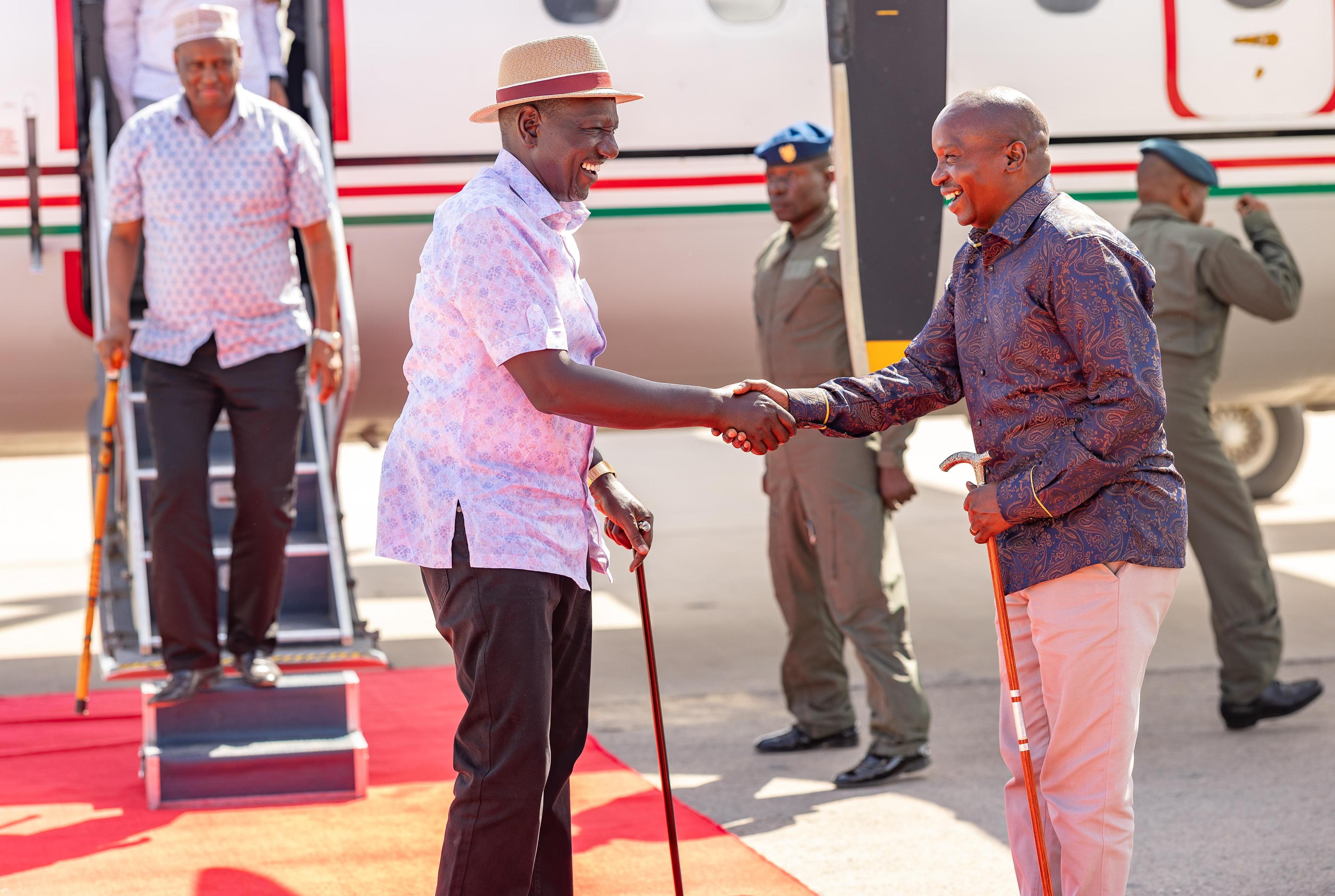 PHOTOS: Ruto arrives in Wajir