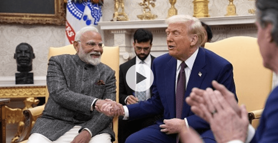 Modi hails US-India 'mega partnership' in Trump meeting