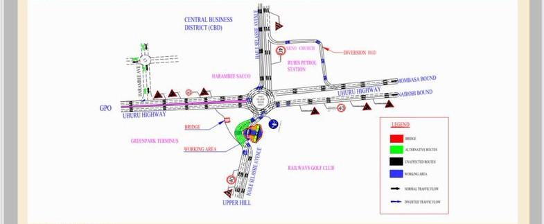 Kenha announces month-long traffic disruption at Haile Selassie roundabout