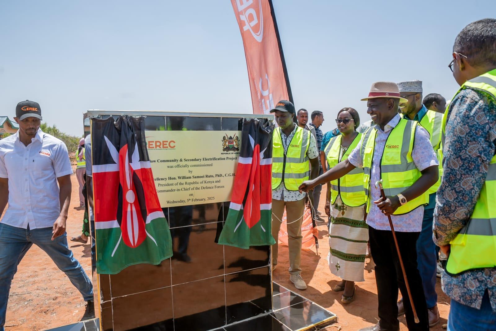 Ruto commissions Shuublow electrification project in Wajir