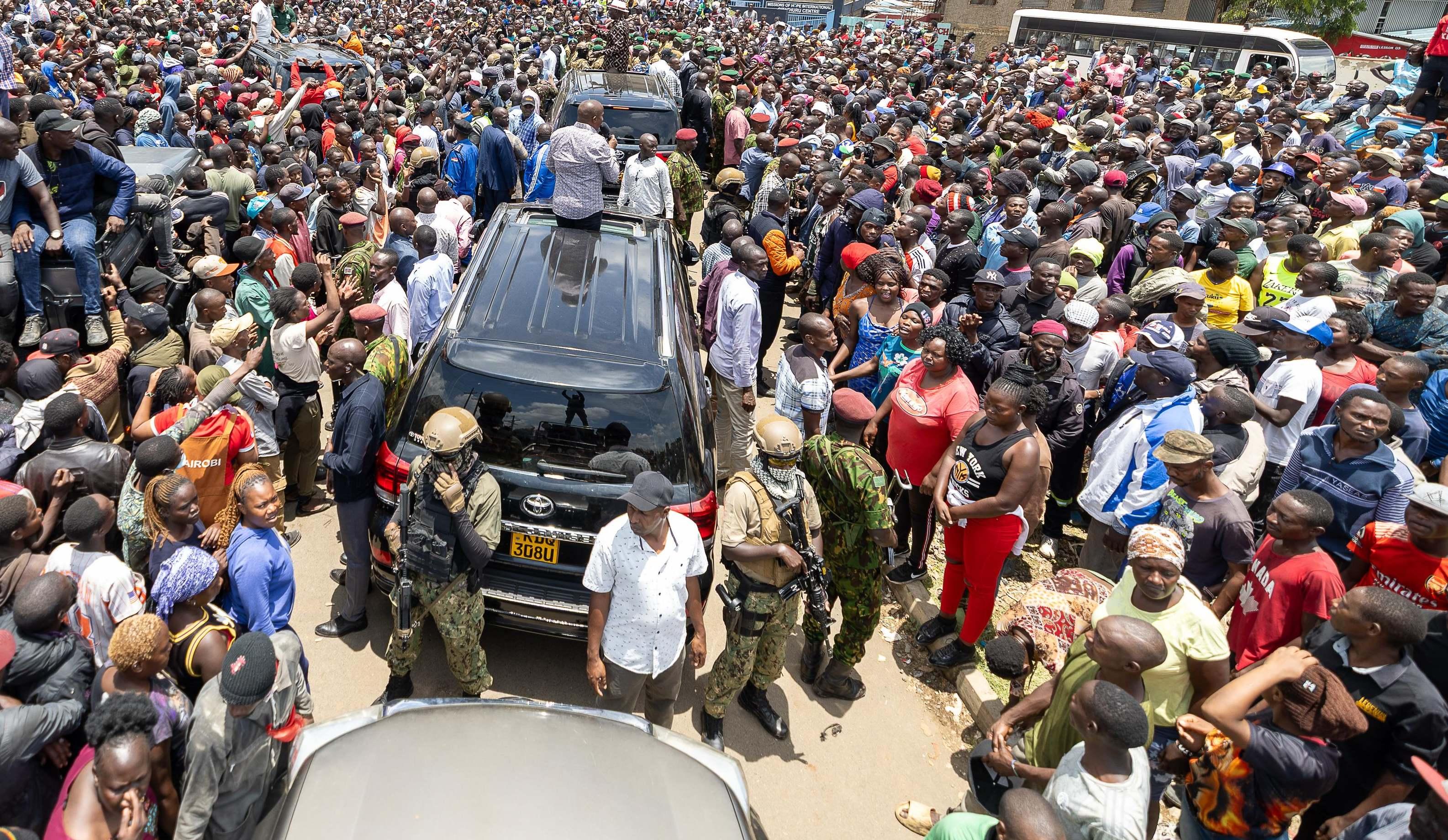 Full-scale security unleashed as Ruto tours Mathare