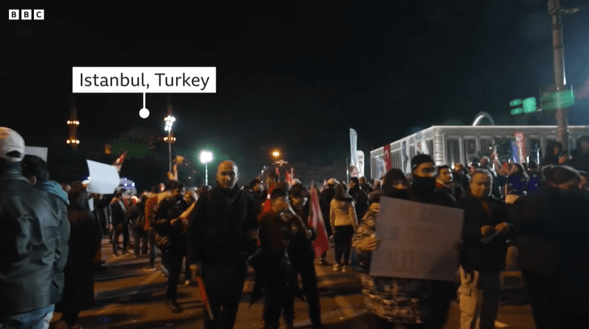 Sixth night of protests in Turkey as Erdogan hits out at unrest