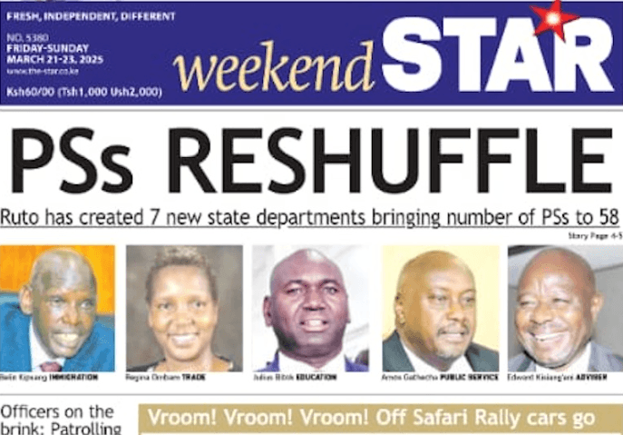 The News Brief: PSs reshuffle