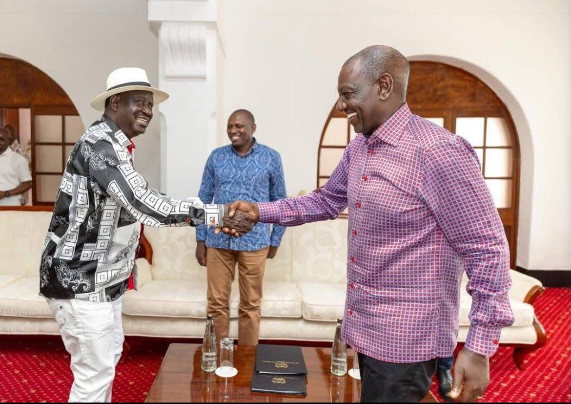 Yet another handshake: Ruto to hand Raila team jobs in 50-50 power deal