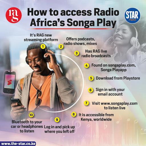 How to access Radio Africa's Songa Play