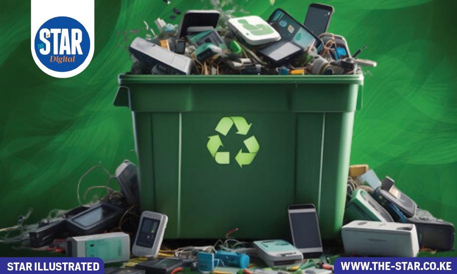 Total E-waste generated by type globally in 2022