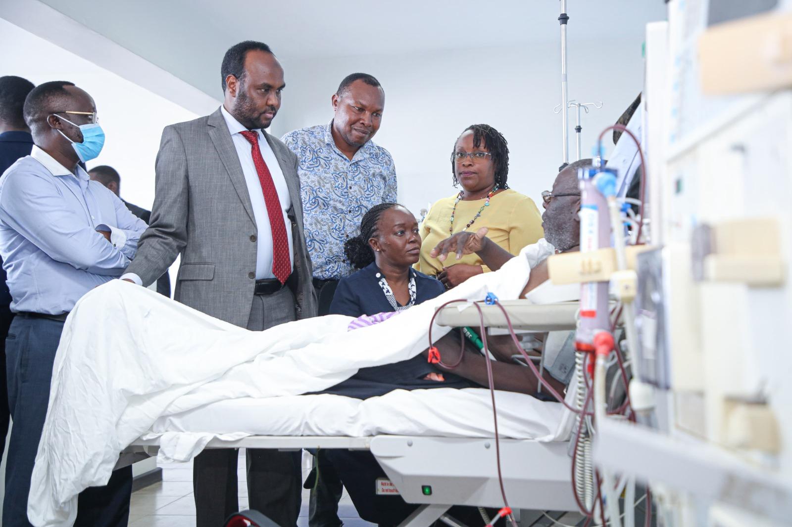 Health CS meets man who was allegedly denied dialysis