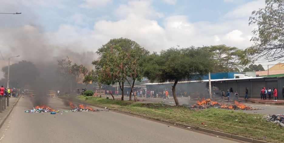 Violent protests reported along Jogoo Rd